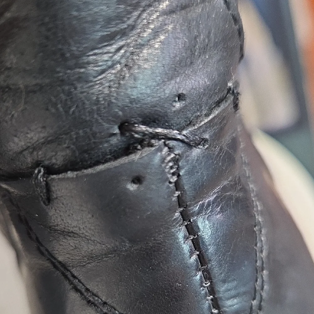 Born Black Leather Boots with Buckle Size 9